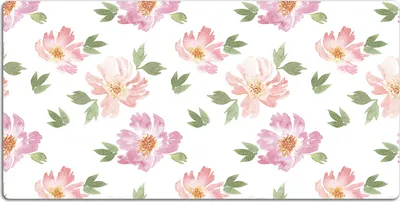 Produktbild von Schreibtischmatte Tischunterlage 120x60 cm Mauspad - Aquarellblumen