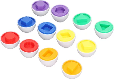 Obrázek produktu pro 6 kusů vhodných velikonočních vajíček, raná výchova, cvičení, logické myšlení, hračky ve tvaru vajíček pro děti od 3 let