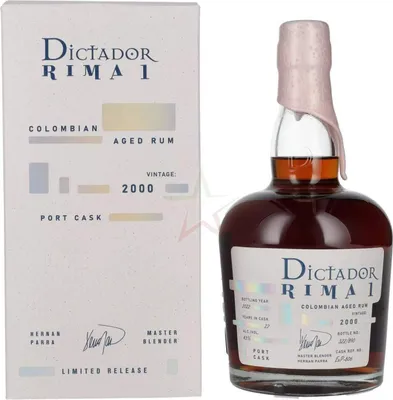 Immagine prodotto di Dictador RIMA 1 22 anni PORT CASK Annata 2000 43,00 % 0,70 lt.