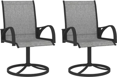 Produktbild von Garten-Drehstühle 2 Stk. Textilene and Stahl Grau