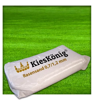 Produktbild von 25 kg Rasensand Gartensand Quarzsand Grassand Rasenpflege Wurzelaktivator Bodenverbesserung  Körnung 0,7 - 1,2 mm