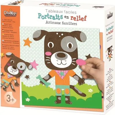 Produktbild von Crealign 3D Bastelset Haustiere - Reliefmalerei Schaumstoff