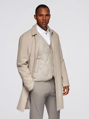 Produktbild von Ombre Clothing Herrenmantel Overesque beige XL