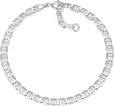 Produktbild von SILBERKETTEN STORE Fußkette Stegpanzer 4mm - 925 Silber, Länge wählbar von 23-30cm - 30cm