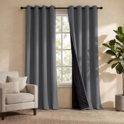 Produktbild von Verdunkelungsvorhänge doppellagig - Wärme- und Kälteisolierend - 2 Stück - 240 cm hoch x 140 cm breit