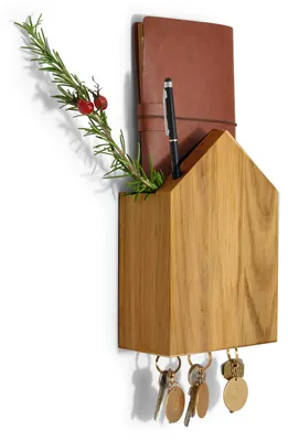Immagine prodotto di Solidchoice - Cassetta portachiavi magnetica in legno di quercia