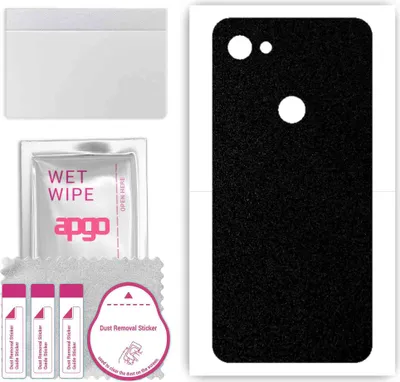 Produktbild von apgo Rückseite Schutzfolie, Skin, kompatibel mit Google Pixel 3a XL, Hinten Displayschutzfolie aus Vinylfolie, kratzfest, einfache Montage - Mattschwarz