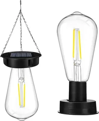Produktbild von Solar Lantern Outdoor Hanging | Camping -Lampen -Laternen wetterfestem IP65 wasserdichte LED -Lampe, 12 Stunden Beleuchtung Gartendekoration (2 Stücke
