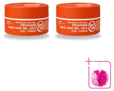 Immagine prodotto di 2 confezioni di cera modellante arancione per capelli Red One Aqua, per una tenuta forte e una lucentezza intensa, formato da 150 ml ciascuna. Offerta : 2 pezzi