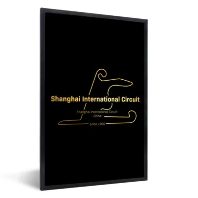 Produktbild von MuchoWow® Gerahmtes Poster China - F1 - Rennstrecke 40x60 cm - Poster mit Schwarzem Bilderrahmen Wandposter Rahmen Foto Bilder - Papierdruck - Wandbilder