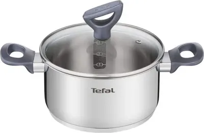 Produktbild von Tefal Daily Cook G7124645, 4,5 l, Rund, Edelstahl, Edelstahl, Edelstahl, Grau