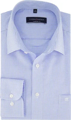 Produktbild von Casa Moda Business-Hemd Comfort Fit hellblau kariert
