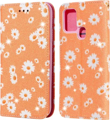 Produktbild von König Design Hülle kompatibel mit Samsung Galaxy A21s Kunstleder Handyhülle - Handy Case Orange