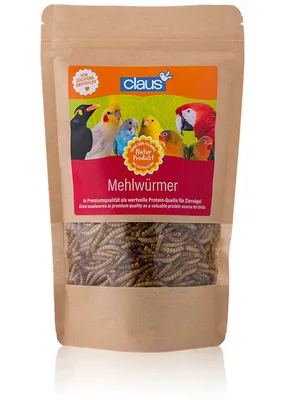 Zdjęcie produktu dla Claus Mehlwürmer -  suszone mączniki dla wszystkich papug 75g