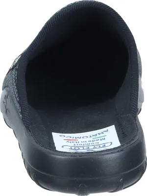 Produktbild von Fly Flot Herren Hausschuh Pantoffel mit Rauten Muster und leichter Sohle 220063, Größe:42 EU, Farbe:Schwarz