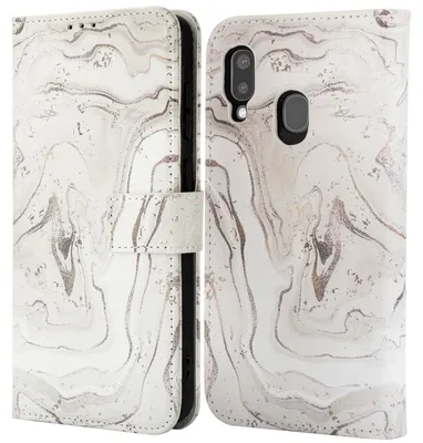 Imagen del producto de Funda Tipo Libro con Diseño para Samsung Galaxy A20e - Sandy Marble