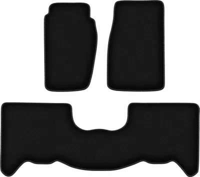 Obrázek produktu pro Velurové autokoberce na míru pro Jeep Grand Cherokee ZJ (1998-2005, pole) černé, sada 4 ks, s úchyty