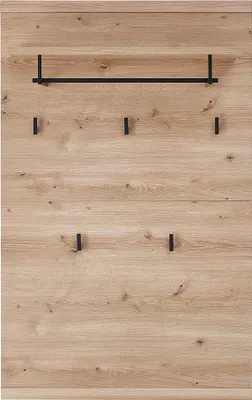 Produktbild von Garderobenpaneel mit 5 Haken, Artisan Eiche Nb., SARINA-36, B/H/T ca. 80/128/30 cm