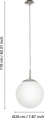 Produktbild von EGLO RONDO, Flexible Halterung, Nickel, Weiß, Stahl, Glas, IP20