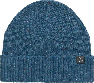 Produktbild von Marc O'Polo Beanie Mütze Knitted Hat Navy Gray dunkelblau