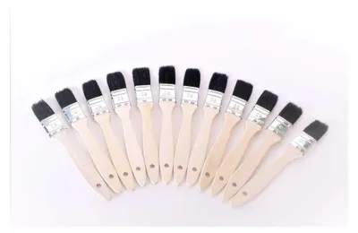 Produktbild von 12 x Flachpinsel 25 mm Pinsel für Kleber und Basteln Lackierpinsel Lasurpinsel