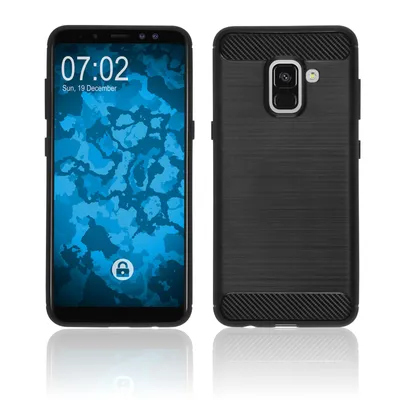 Produktbild von PhoneNatic Case kompatibel mit Samsung Galaxy A8 (2018) Int. Version - schwarz Silikon Hülle Ultimate Cover
