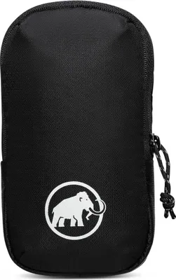 Schwarze Lithium Add-on Schultergurt-Tasche von Mammut; geeignet für Rucksäcke.