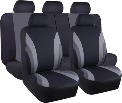 Produktbild von Autostoelhoezen Set - Interieur Beschermen - Volledige Stoelbescherming - Complete Set - Zwart Grijs - Auto - Set