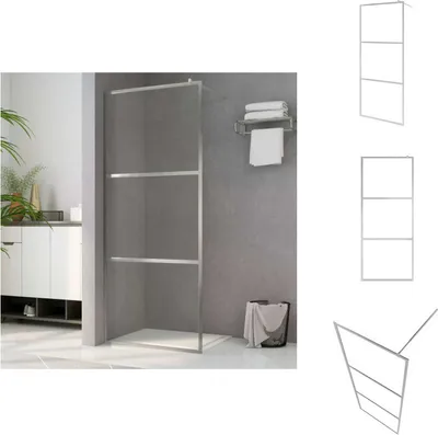 Produktbild von vidaXL Duschwand für Begehbare Dusche mit Klarem ESG-Glas 90x195 cm -  Duschwände