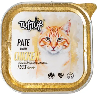 Produktbild von Tuftuf | Nassfutter für Katzen - Hühnerpastete - 100g - 77% Feuchtigkeit - Taurin