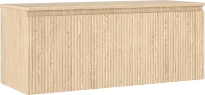 Zdjęcie produktu dla Mexen Rivel szafka łazienkowa podumywalkowa 120 cm z blatem, 1 szuflada, ryflowana , dąb - 91A20-12047-1-BFC81