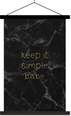 Produktbild von MuchoWow® Textilposter Zitate - Sprichwörter - Gold - Marmor 120x180 cm mit schwarzem Rahmen - Fotos