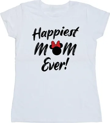Produktbild von Disney - "Happiest Mom Ever" T-Shirt für Damen BI33674 (L) (Weiß)