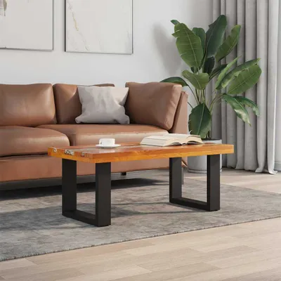 Obrázok produktu pre Maison Exclusive – konferenčný stolík z teakového dreva a živice, 100 x 50 cm