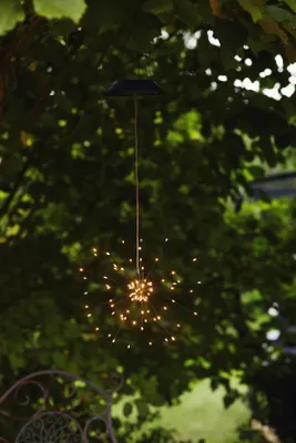 Produktbild von LED solární závěs FIREWORK černý 90 teplá bílá 45x26cm venkovní 480-57