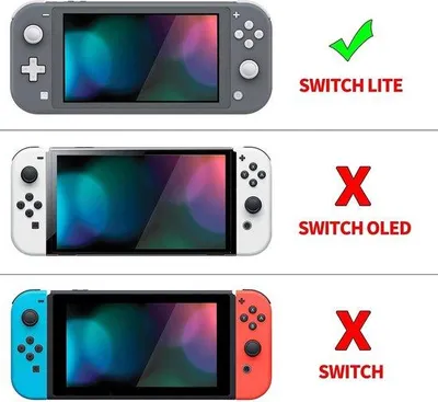 Productafbeelding van Harde hoes voor Nintendo Switch Lite - Transparant glitterzilver - Schokabsorberend - Ergonomische grip - ShopVlot