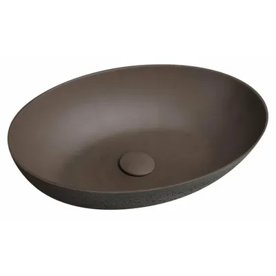 Immagine prodotto di Lavabo FORMIGO in cemento, 60x40cm, marrone scuro opaco