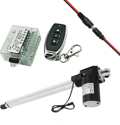 Produktbild von Elektrisch angetriebener Linearantrieb DC 12V 6000N, 400mm mit Fernsteuerung und Kabel
