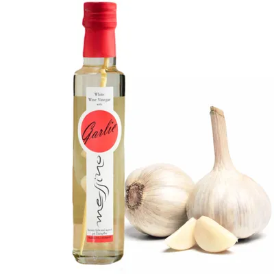 Produktbild von Messino, Griechischer Weinessig, Weißweinessig, Weinessig mit Knoblauch, Aromatischer Kräuteressig, 250ml, griechische lebensmittel