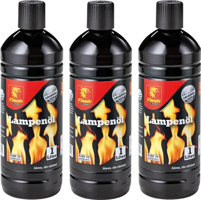 Produktbild von Flash 3 Liter Lampenöl Gartenfackel neutral klar Petroleumlampe Öllampe Laterne (5,33€/l)