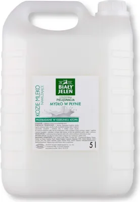 Zdjęcie produktu dla Mydło w płynie 5L Biały Jeleń Kozie mleko 1szt