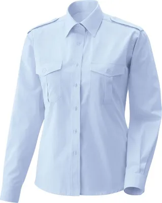 Produktbild von Pilotenbluse langarm Fb. light blue Gr. 40 : 40 : light blue : 60% Baumwolle 40% Polyester 120 g/m²