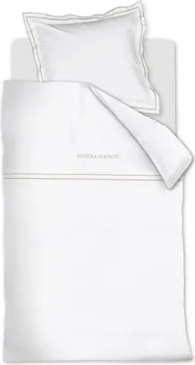 Produktbild von Rivièra Maison Baumwoll- Bettwäsche-Garnitur Salute Farbe Sand Größe 135x200+80x80