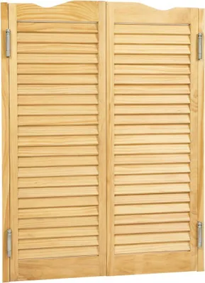 Obrázek produktu pro Dveře do obývacího pokoje, dvoukřídlé, rozměry 805 x 28 x 1060 mm, smrkové dřevo, barva dřeva, otočné dveře