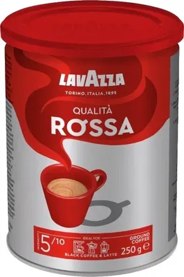Produktbild von Lavazza Qualità Rossa, 250 g, Medium geröstet, Espresso, Mokka, 5/10, Dose