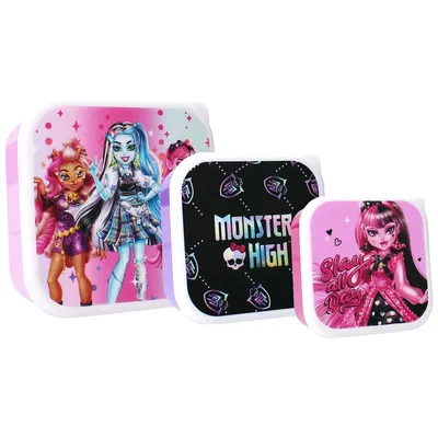 Produktbild von Monster High Brotzeitbox 3in1 – Perfekte Lunchbox für Schule und Freizeit