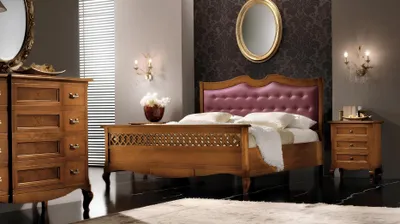 Produktbild von Schlafzimmer Massiv Holz Möbel Bett Polster Design Luxus Doppel Hotel Betten Neu