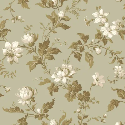 Immagine prodotto di Carta da parati Borastapeter motivo floreale verde oliva - 660056 - 53 cm x 10,05 m