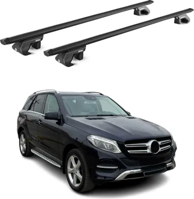 Image de Barres de toit transversales ABE pour Mercedes GLE 2015-2025 5 P Alu Noir 2x
