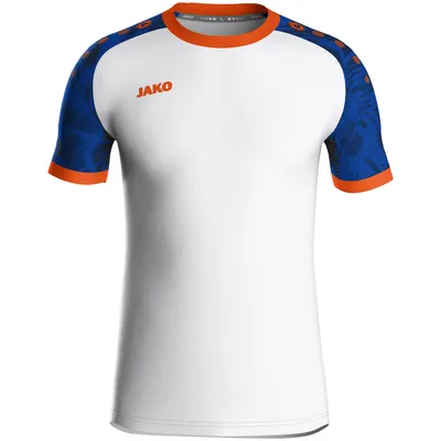 Produktbild von JAKO Kinder Trikot Iconic KA, Farbe:weiß/sportroyal/neonorange, Größe:116